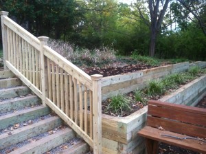 lumber retaining wall