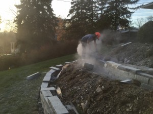 bluestone retaining wall