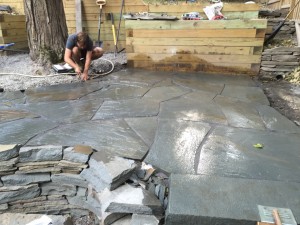 irregular flagstone patio