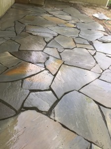irregular flagstone patio