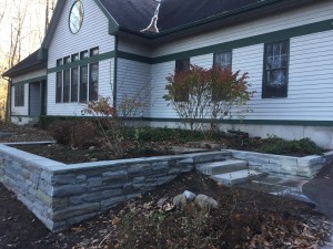 Bluestone wall and steps