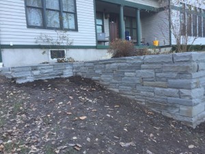 Bluestone wall