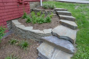 irregular stone steps