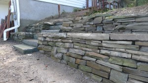 stone retaining wall