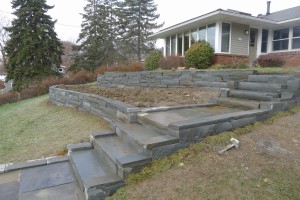 bluestone retaining wall