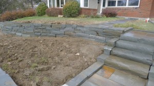 bluestone retaining wall